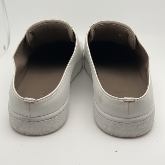Vince Verrel Slip on Sneakers Open Back White Leather Low Top Shoes Size 8.5 - Picture 10 of 13